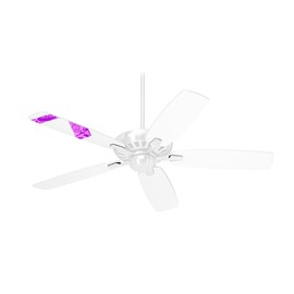 Skull Sketches Purple - Ceiling Fan Skin Kit fits most 42 inch fans (FAN and BLADES SOLD SEPARATELY)