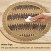 fanquare Boho Round Woven Placemats Set of 6, 15" Scalloped