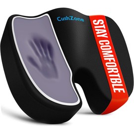 XXLSeat Cushion Office Car Seat Cushion, Memory Foam Cushion for Office Chair, Car Seat, Airplane, Bleacher Non-Slip Chair Pad, Butt Pillow for Desk, Wheelchair, Car (Black)