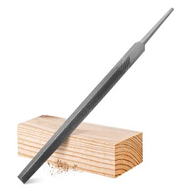XAQISHIRE 6" Triangular Medium Cut File, Double Cut Teeth, Made of High Carbon Steel, Half Round Hand File Without Handle, Suitable for Shaping Metal, Wood, etc