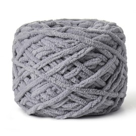 Hilo grueso de chenilla esponjoso para ganchillo de 100 g (65.6 yardas) – Hilo de bebé para ganchillo suave – Hilo de terciopelo para manta de ganchillo – Hilo de ganchillo Amigurumi (Grizzly)