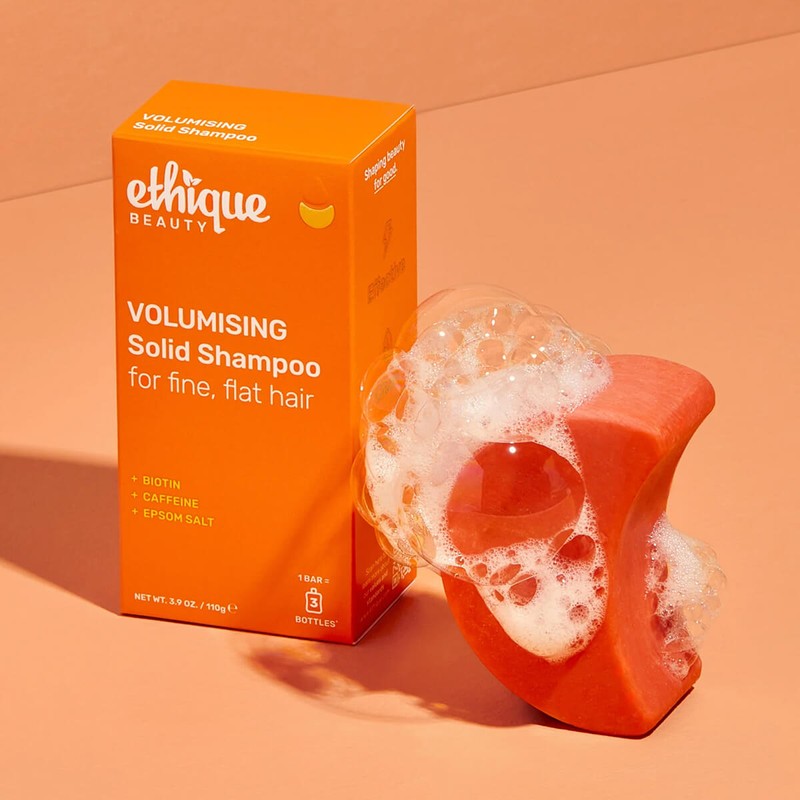 Ethique Volumising Solid Shampoo for Fine, Flat Hair, 110g