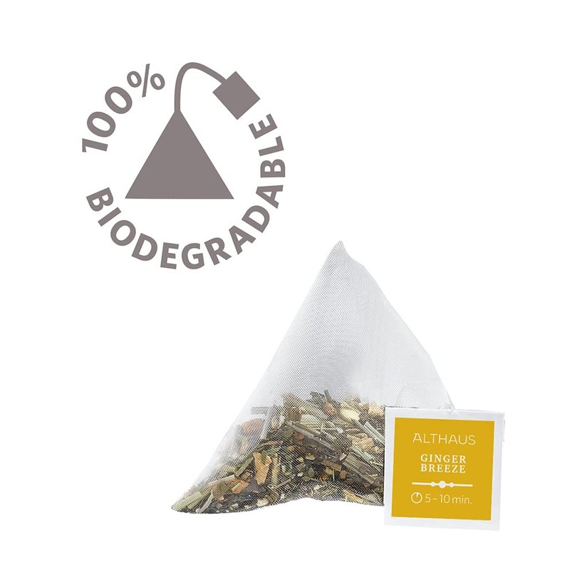 Althaus Tee GINGER BREEZE ⋅ Kräutertee im Pyramidenbeutel PYRA PACK