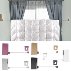 Jenngaoo Retractable Clothes Line, 13.8 Feet Adjustable Stainless Steel Rope Wall Mounted High Performance Clothing Durable Balcony Clothes Airer High Performance Tumble Dryer (White)