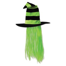 Beistle 00713-LG Witch Hat with Hair