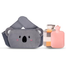 Hot Water Bottle Belt 120 cm Hot Water Bottle Belt 3 in 1 Portable PVC Hot Water Bottle 1L Hot Water Bottle with Soft Cover and Waist Cover for Neck and Shoulder Back Legs