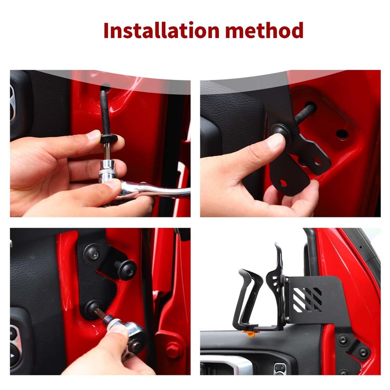 PDKLIN for Jeep JL Front Door Side Cup Holder for