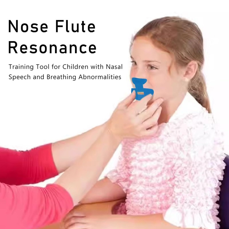 Kids Nose Flute, Plastic Flute Dark Blue Nose Training Whistle