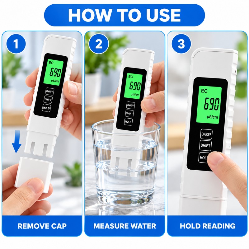 Digital TDS EC Water Tester for Hydroponics & Home Water