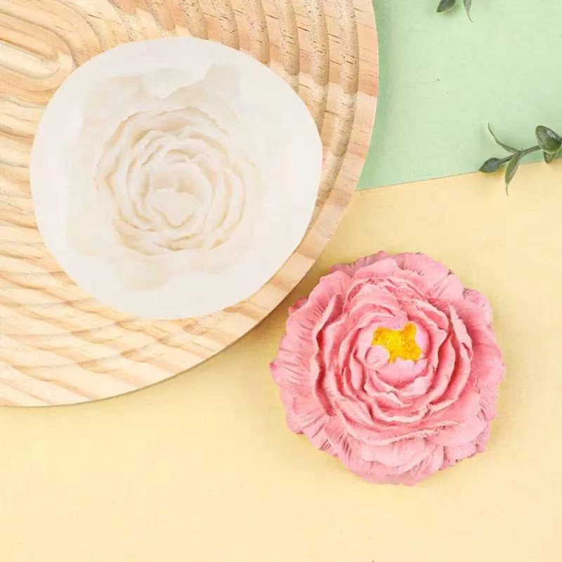 3D Peony Flower Silicone Candle Mold for Wax Soap Candle