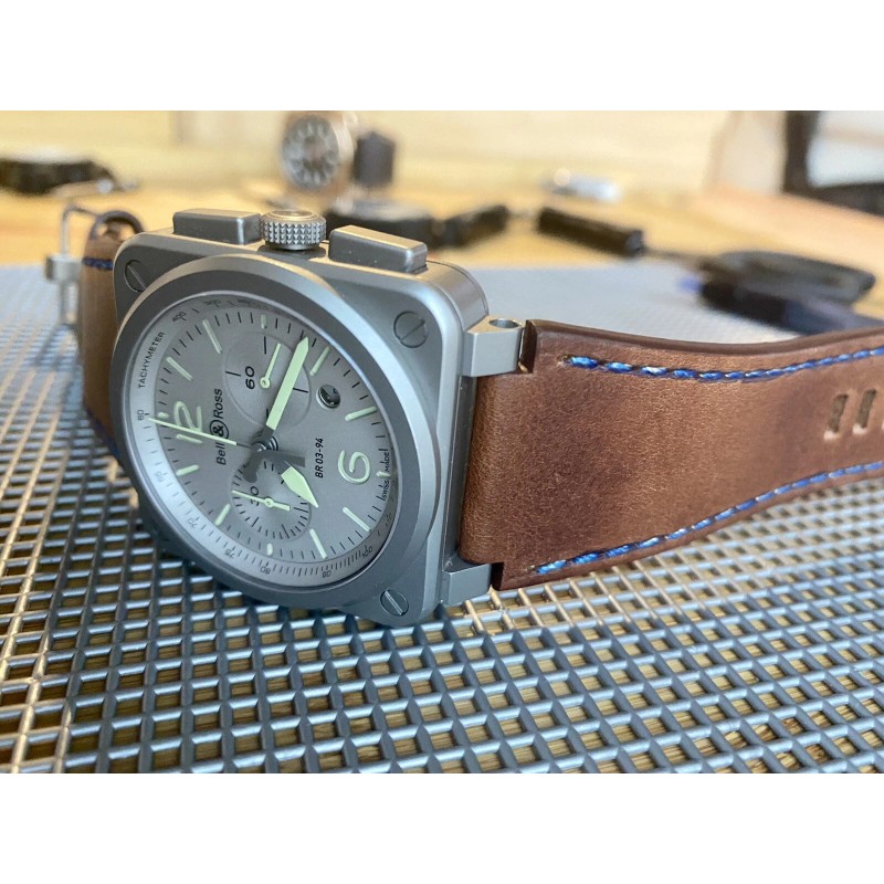 Bell & Ross 24mm BROWN Bell & Ross Leather Watch