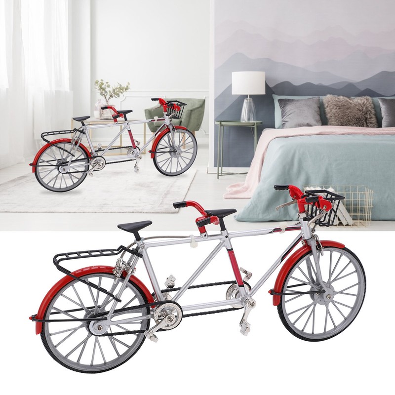 Tandem Mini Bicycle Model High Simulation Exquisite Details Alloy Bike