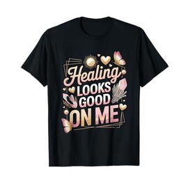 Healing Looks Good on Me Butterfly Crystal Mood T-Shirt