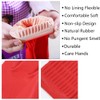 YSLON Rubber Cleaning gloves Kitchen Dishwashing glove 3-Pairs,Waterproof Reuseable. (Red,