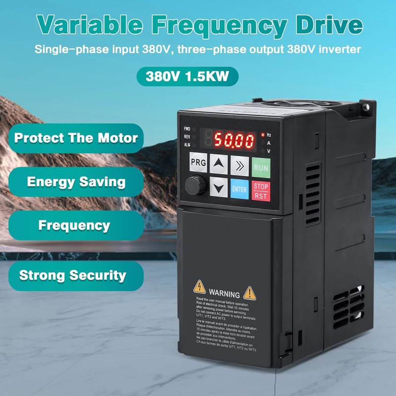 DEWIN Frequency Inverter 1.5 kW, 3 Phase Input 3 Phase