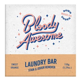Downunder Wash Co. Bloody Awesome Laundry Bar, Sweet Orange 150g