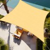 Shade&Beyond Rectangle Sun Shade Sail 12'X16' Permeable Canopy Sand for