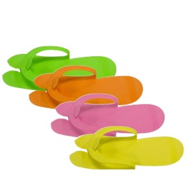 24 Pairs (48 pcs) Disposable Spa Pedicure foam slippers 6 assorted (fold type)