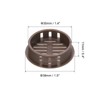 sourcing map 10Pcs 35mm/1.4in Air Vents Circular Soffit Vents, Brown