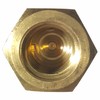 5/8-18 Hex Cap Nuts, Solid Brass, Grade 360, Commercial, Plain