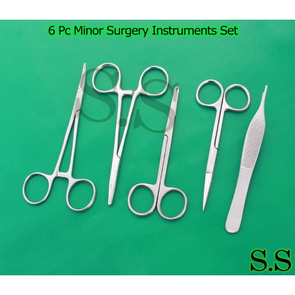 S.S 6 PC O.R GRADE MINOR SURGERY SURGICAL INSTRUMENTS SET