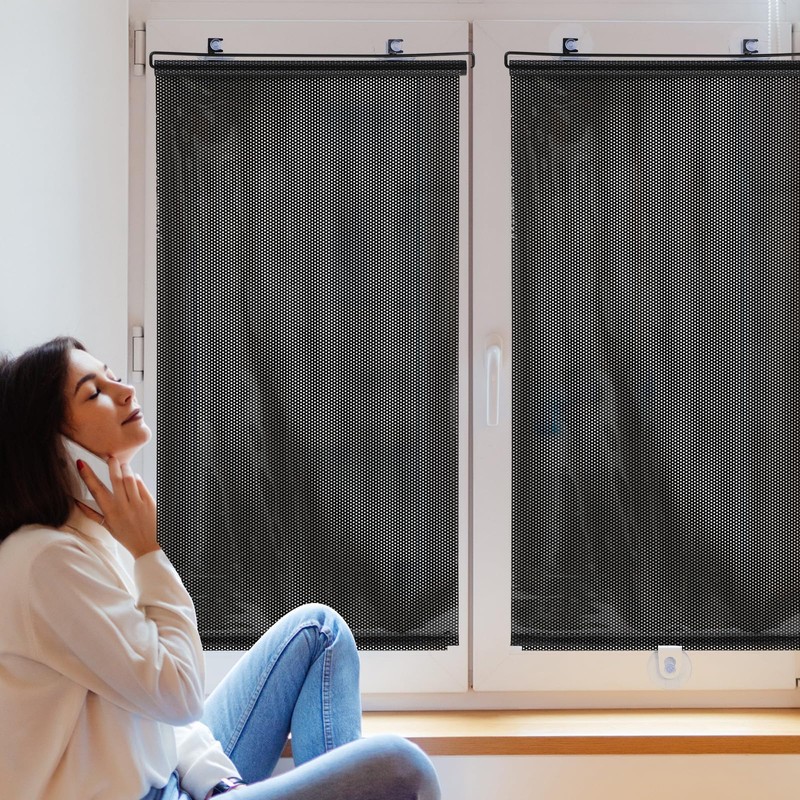 SEWACC Roller Blinds with Suction Cups Sun Blocking Shades for