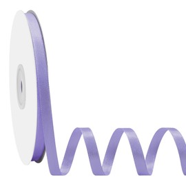 Simplegoal Double Face Light Purple Satin Ribbon 1/4 Inch X 50 Yards Polyester Pink Ribbons for Gift Wrapping Fabric Ribbon for Crafts Flower Bouquet Sewing Arts Wedding Party Decoration