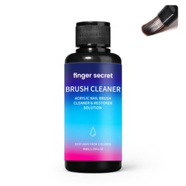 Nail Brush Cleaner (1.35 FL.OZ) Restorer Nail Brush Clean Solution Nail Cleaner for Acrylic Nail Quickly Clean for Acrylic Nail Brushes, Quickly Cleaning Nail Art Liner Salon At Home.