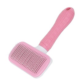Dog Brush & Cat Brush, Easy Self Cleaning, Slicker Pet Brush, Pet Grooming Tool, Removes Undercoat, Shedding, Mats, and Tangled Hair, For Short to Long Fur Hair Dog & Cat - AC2 (Pink)
