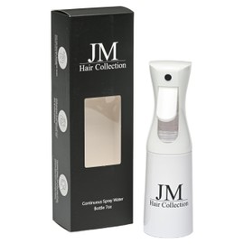 JM Hair Collection Continuous Spray Bottle, 7oz Fine Mist Sprayer, Professional Hair Styling Water Bottle (White)