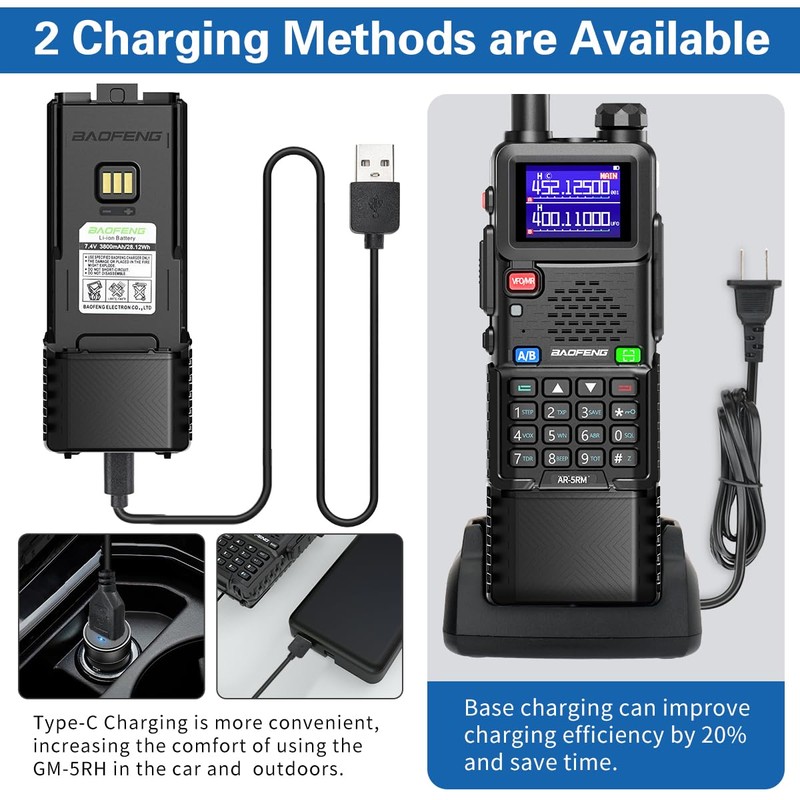 Baofeng Radio Ham Radio Long Range 5RM 10W Handheld NOAA