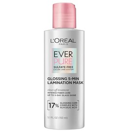 LOreal Paris Mascarilla Capilar Laminada Brillante Con cido Gliclico, Tratamiento Capilar Para Un Brillo Y Suavidad Duraderos Para Cabello Opaco Y... 