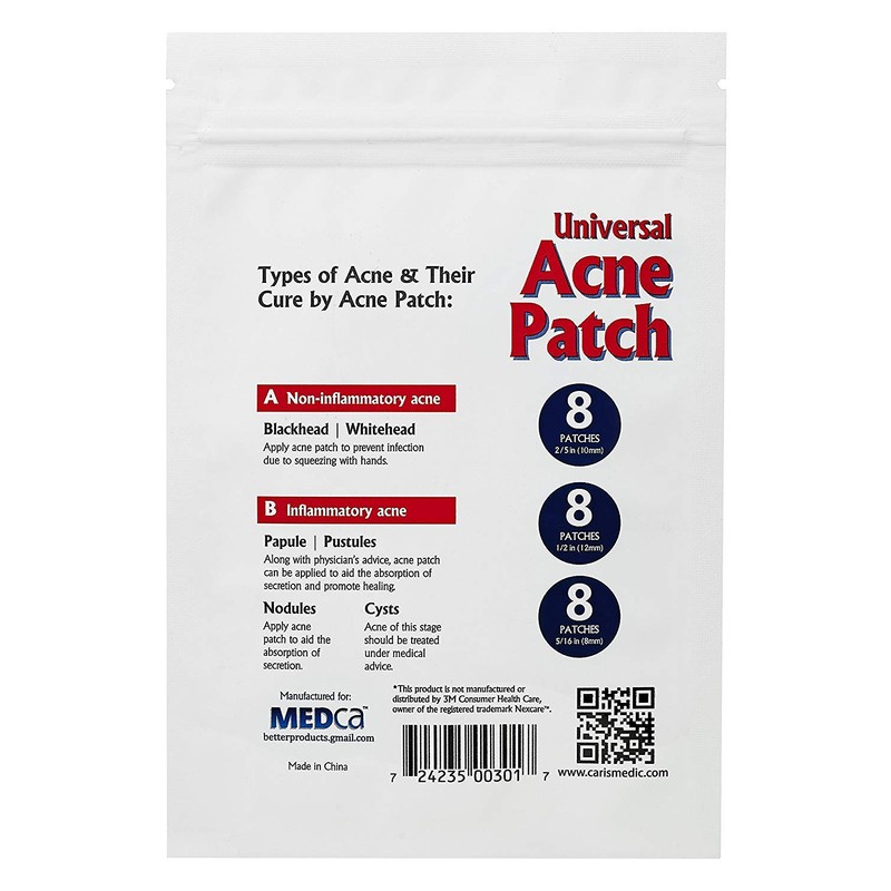 Acne Pimple Patch Absorbing Cover 24 Count 3 Sizes