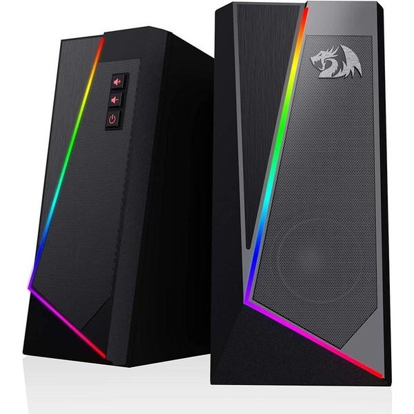 Redragon GS520 RGB Desktop Speakers, 2.0 Channel PC Computer Stereo