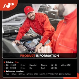 A-Premium Air Conditioner AC Compressor with Clutch Compatible with Hyundai Elantra 1.8L 2011-2013, Kia Soul 2.0L 2012-2013