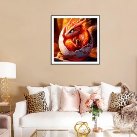 AMORARS Diamond Painting Kit for Adults, 5D Dragon Diamond Art Beginners - DIY Full Diamond Dot Gem Art Paintings, Suitable Gifts, and Home Decoration Crafts, 12x12Inch