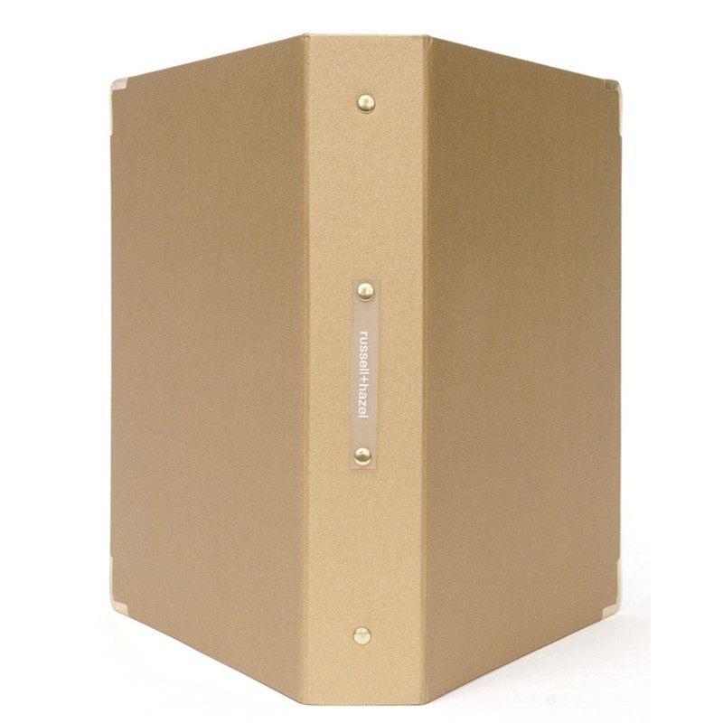 russell+hazel Medallion Bookcloth Signature 3-Ring Binder, 10.75” x 12” (31386)