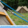 Rope Rollers 6 Pack with Paracord Tensioner Locking Buckle, Cord
