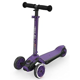 YBIKE GLX Boost Scooter with Adjustable Steering and Handlebar Height for Kids Ages 2-13, Purple, One Size (YGLXB5)