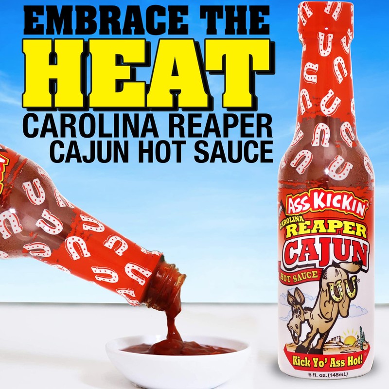 Ass Kickin’ Carolina Reaper Cajun Hot Sauce (5 oz) –