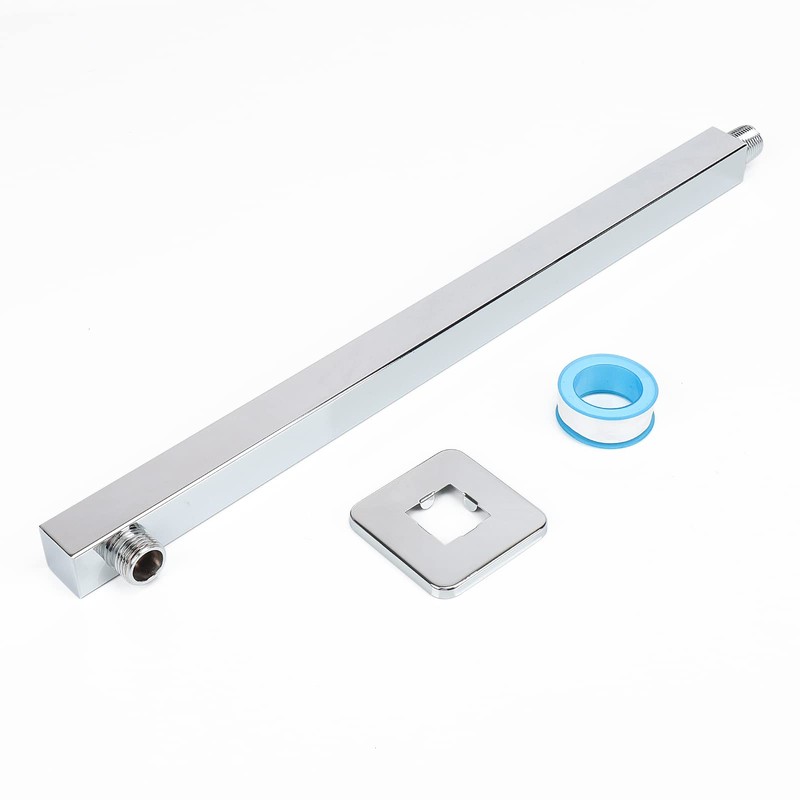 HarJue Shower Arm, Rain Shower Head Extension Extender, With Flange