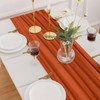 Aoksunova Table Runner, Terracotta Chiffon Table Runner, Wedding, 75 cm