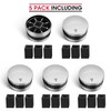 Unicook 5 Pack Grill Control Knobs Replacement, Chrome Plated Plastic