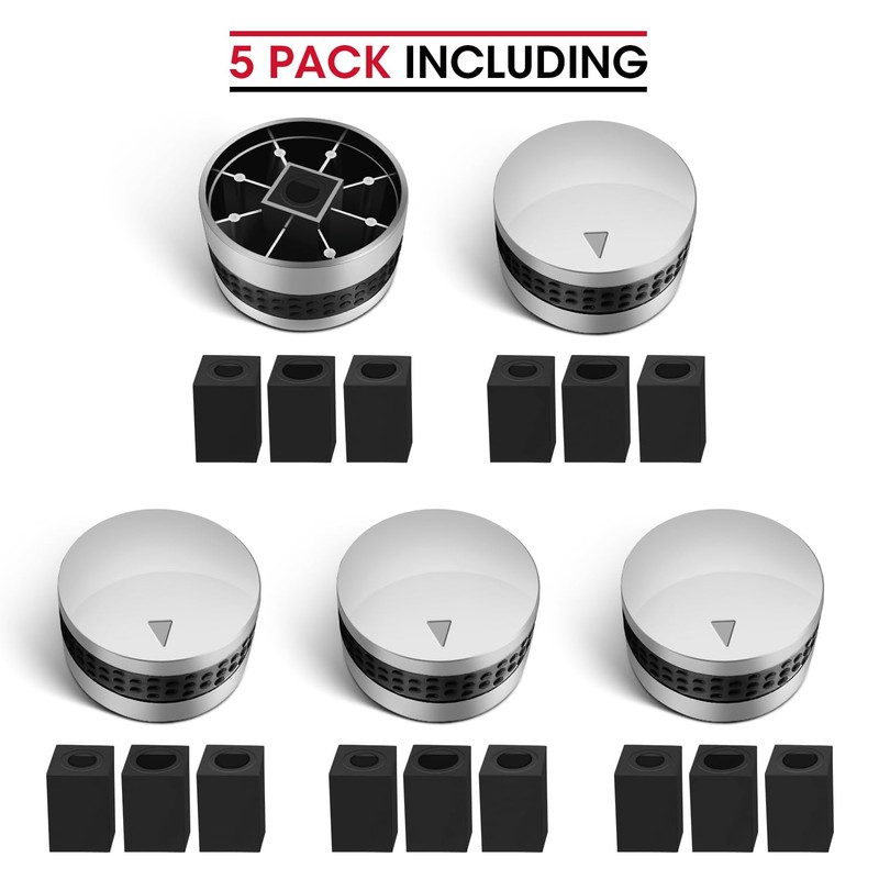 Unicook 5 Pack Grill Control Knobs Replacement, Chrome Plated Plastic