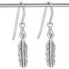 Sterling Silver Teeny Tiny Feather Earrings - SMALL, Lightweight -