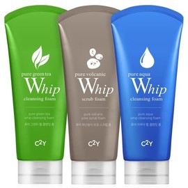 (C2Y)C2Y 퓨어 아쿠아휩/화산송이/그린티 클렌징폼 120ml 3개 번들 세트 (C2Y)C2Y Pure Aqua Whip/Hot Spring Mushroom/Green Tea Cleansing Foam 120ml x 3 Bundle Set