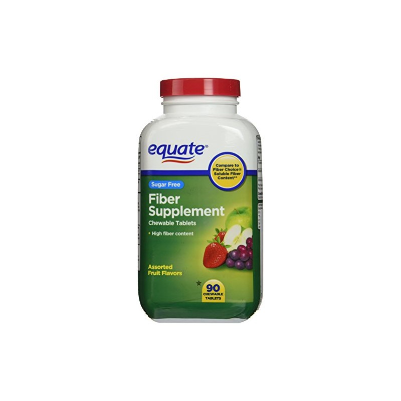 Equate - Fiber Supplement, 90 Chewable Tablets (Compare to Fiber