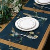 12"x18" Navy/Green Hummingbird Golden White Flowers Placemats Set of 4