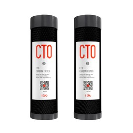 1 Micron 2.5" x 10" Whole House CTO Carbon Water Filter Cartridge Replacement for Countertop System, Compatible with Dupont WFPFC8002, WFPFC9001, FXWTC, SCWH-5, WHEF-WHWC, WHCF-WHWC, 2 Pack