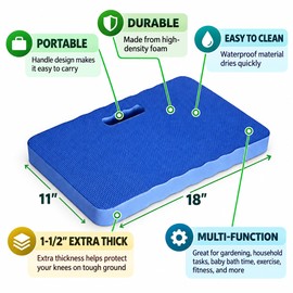 Kneeling Mat for Gardening & Floor Work – Thick Cushioned Waterproof Anti-Skid Pad for Garden, Garage & Yoga